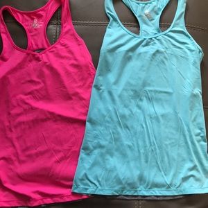 Two road runner workout tanks